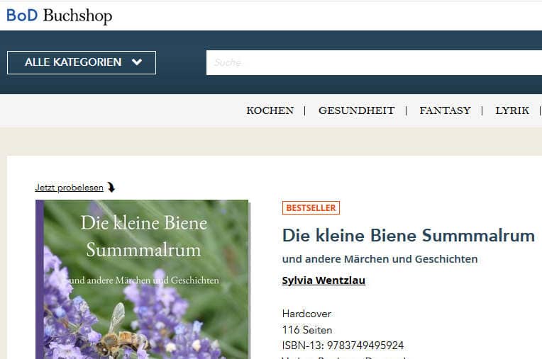 Bestseller bei BoD - Die kleine Biene Summmalrum von Sylvia Wentzlau